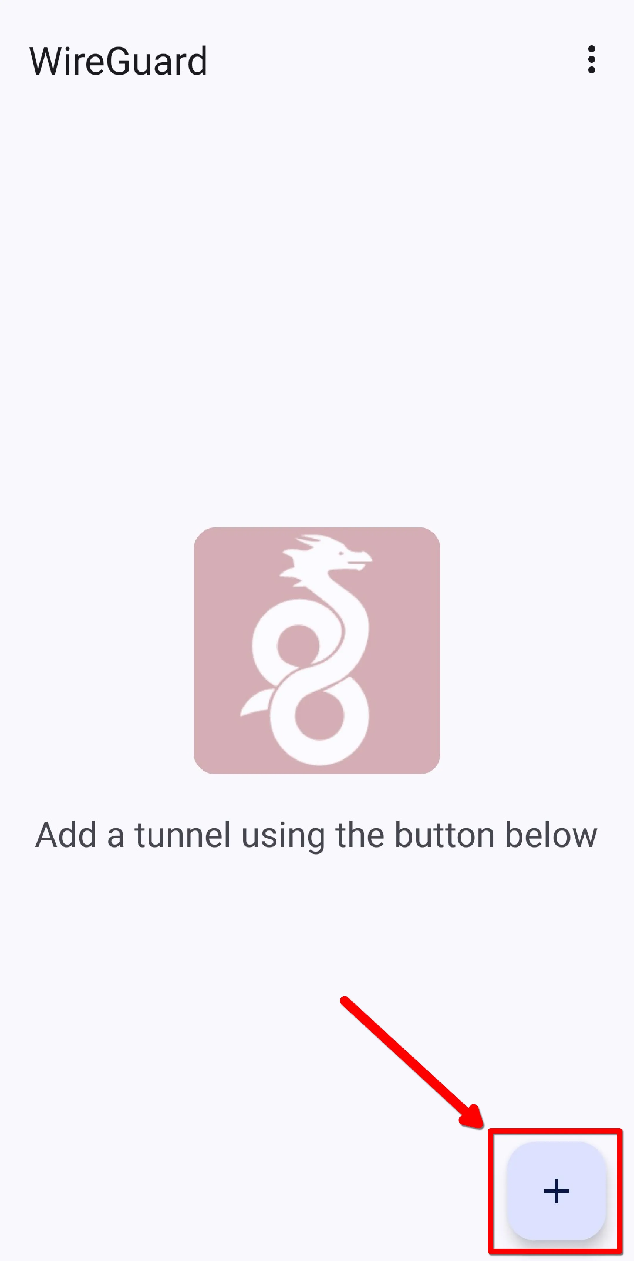 Wireguard Plus Button on
Android