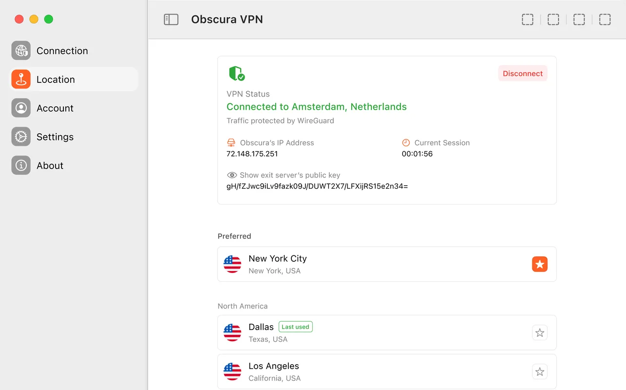 Obscura app screenshot